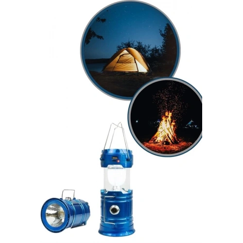 BFS Büyük Boy Güneş Enerjili Kamp Feneri Işıldak Lamba USB Şarjlı