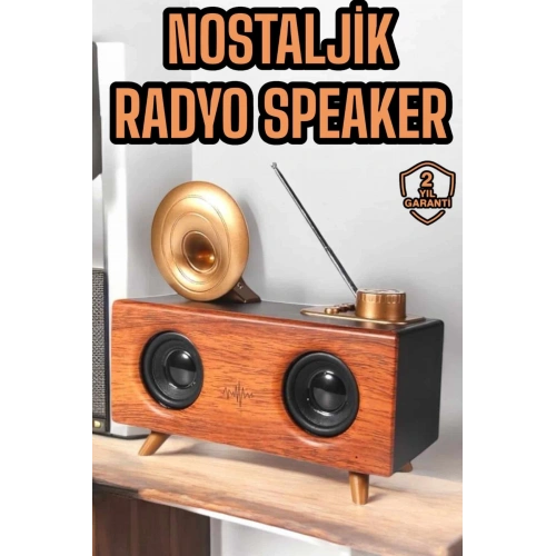 BFS Çalar Radyo Müzik Kutusu Nostaljik Hoparlör Speaker