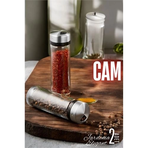 BFS  Cam Tuzluk Baharatlık 2 ADET Jardenia Elegant