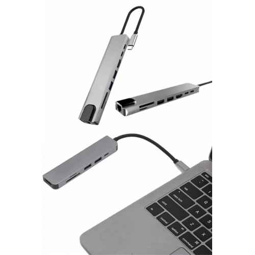 BFS Çevirici Dönüştürücü Adaptör Macbook 3 In 1 Type-C To Hdmı USB 3.0