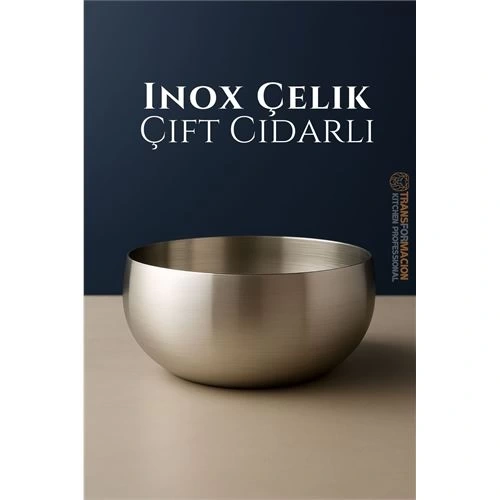 BFS Çift Cidarlı Kase - Inox Çelik Kase 18 cm