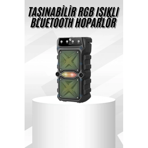 BFS Çift Çıkışlı Güçlü Bataryalı Kablosuz Yüksek Ses Kaliteli Bluetooth Hoparlör