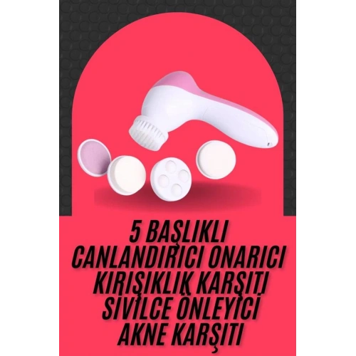 BFS Cilt Temizleme ve Masaj Aleti 5 Başlıklı Akne ve Sivilce Önleyici