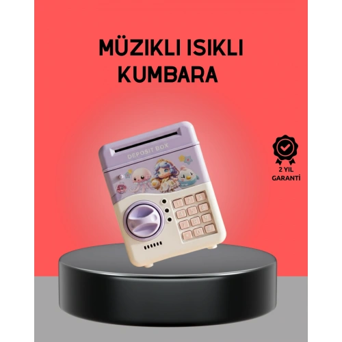 BFS Çocuklar İçin Elektronik Şifreli Para Biriktirme Kumbarası Mor