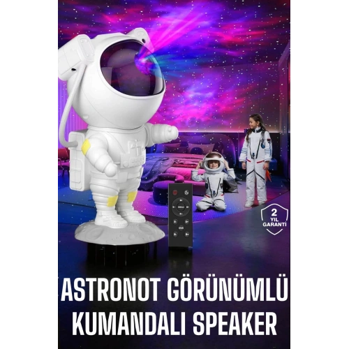 BFS Çocuklara Özel Projeksiyon Astronot Lamba Speaker Sevimli