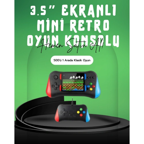 BFS Çocukluğunuzun Oyunları Tek Cihazda – 500 Oyunlu El Konsolu