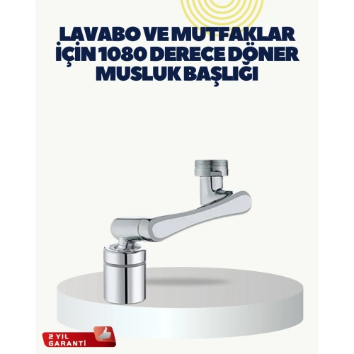 BFS Çok Yönlü Dönebilen Musluk Başlığı 2 Fonksiyonlu Su Akışı