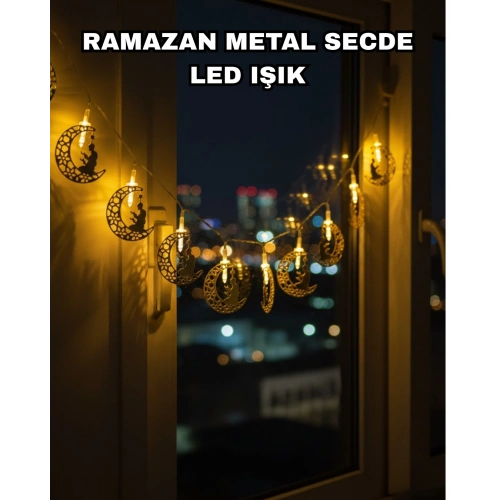 BFS Dekoratif Ramazan Ay Işığı Secde Eden Adam Figürlü