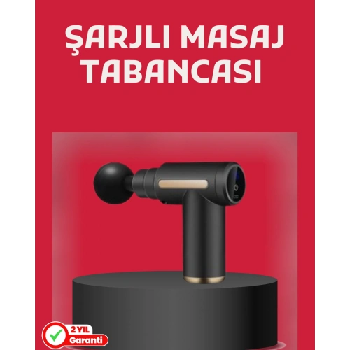 BFS Derin Doku Masaj Tabancası 4 Başlık 6 Kademeli Sessiz Güç Şarjlı Kas Gevşetici