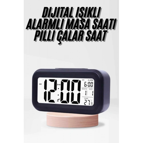 BFS Dijital Işıklı Alarmlı Çalışma Masası Ekran Pilli Çalar Saat