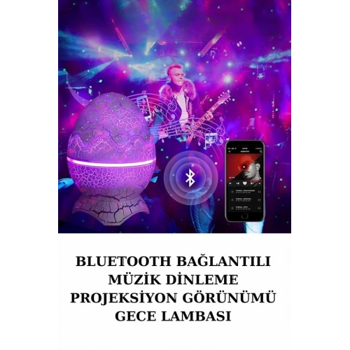 BFS Dinozor Speaker Renk Değiştirme Projeksiyon Modu Bluetooth Hoparlör Gece Lambası