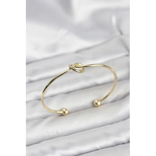 BFS Düğüm Model Pirinç Gold Renk Kadın Bileklik