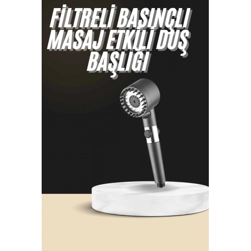 BFS Duş Başlığı Profesyonel Masaj Başlıklı 3 Modlu Yeni Nesil Masaj Uçlu Su Tasarruflu