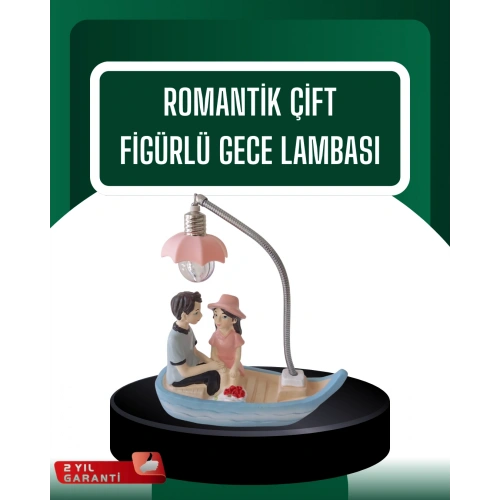 BFS El Ele Tutuşan Çift Figürlü Dekoratif Gece Lambası Romantik Tasarım