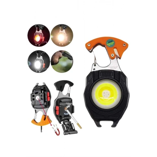 BFS El Feneri LED Anahtarlık Çok Fonksiyonlu Mini Çakmak Özellikli