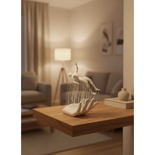 BFS El İnsan Figürü Beyaz Modern Soyut Tasarım Salon ve Ofis Dekorasyonu