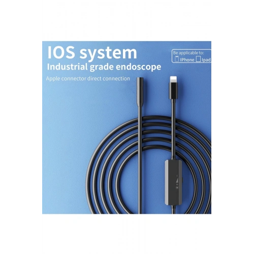 BFS Endoskop Yılan Video Kamera İos Uyumlu Led’li 10 Metre 7 Mm Sert Kablo 2mp Full Hd