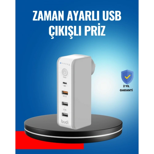 BFS Ev ve Ofis İçin Zaman Kontrollü Çoklu Şarj Cihazı