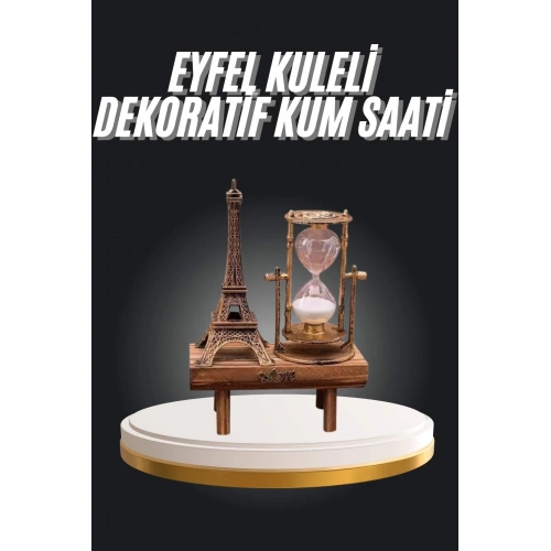 BFS Eyfel Kuleli Kum Saati Dekoratif Hediyelik Eşya Retro Eyfel Kulesi