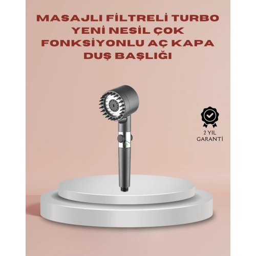 BFS Filtreli Masaj Özellikli Duş Başlığı Aç Kapa Tuşlu