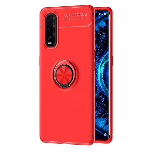 BFS   Find X2 Kılıf Range Yüzüklü Silikon - Kırmızı