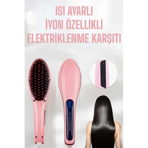 BFS Fön Etkili Saç Düzleştirici Tarak Yıpranma Karşıtı Döner Kablo Isı Ayarlı