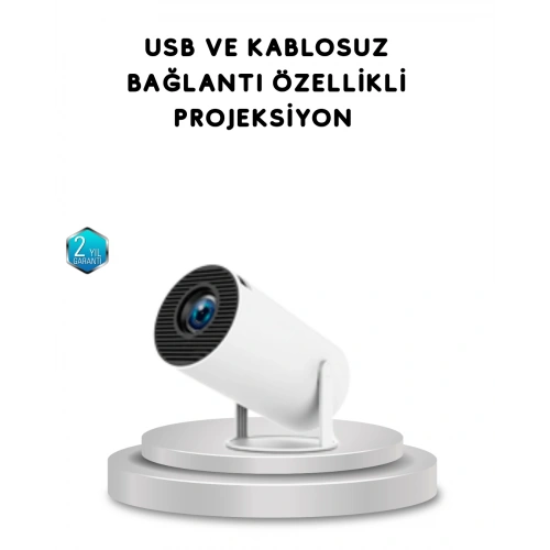 BFS Full HD 4K Uyumlu Projeksiyon Cihazı 130 İnç Geniş Ekran Destekli