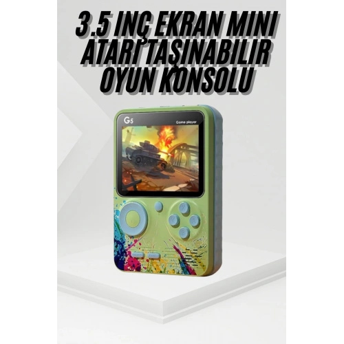 BFS Game Box Oyun Konsolu 500 Retro Oyunlu Mini Taşınabilir 3 İnç