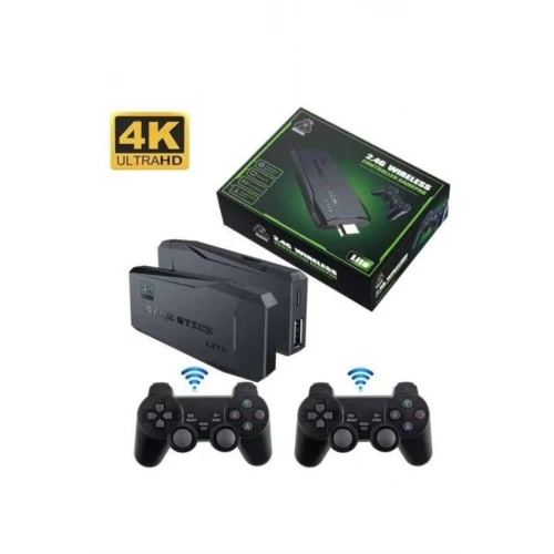 BFS Game Stick El Atarisi 2.4g Kablosuz Çift Kol Oyunlar 4k Game Stick 3500 Oyunlu Atari Uyumlu