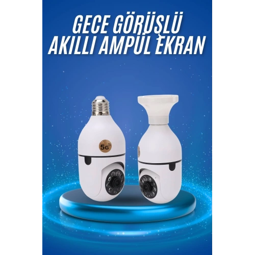 BFS Gece Görüşlü Akıllı Dönebilen Ev Kamerası Ampül Kamera