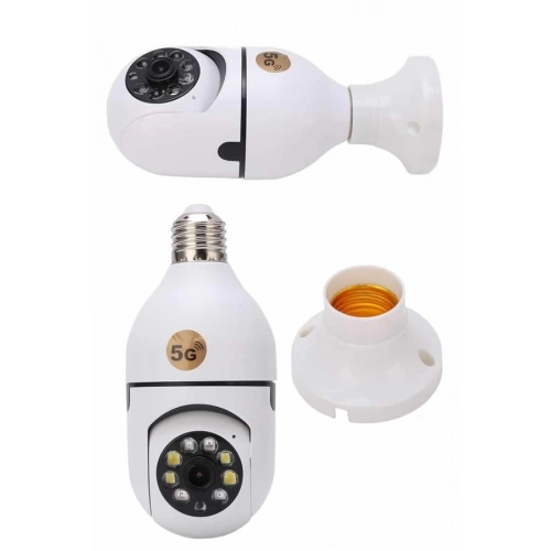 BFS Gece Görüşlü Akıllı Dönebilen Ev Kamerası Ampül Kamera