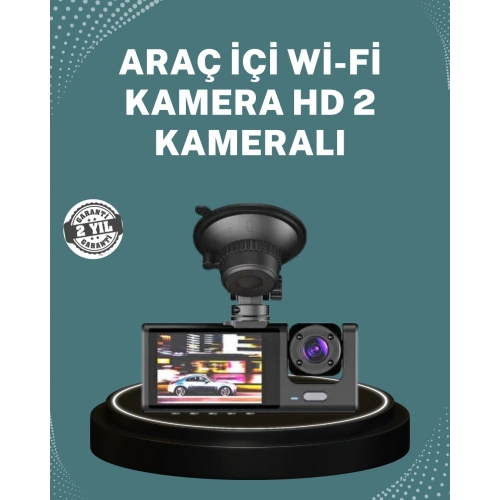 BFS Gece Görüşlü DVR 3 Lensli Araç İçi Sürüş Kamerası Video Kaydedici