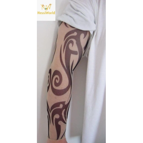 BFS Giyilebilir Kol Dövmesi Çorap Dövme 3D Baskılı Kol Bacak Dövme 2 Adet Model 6