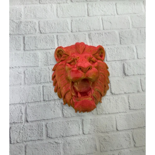 BFS Gold Red Aslan Başı Duvar Aksesuarı
