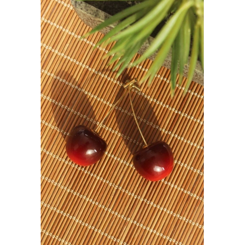 BFS Gold Renk Kiraz Model Kadın Küpe