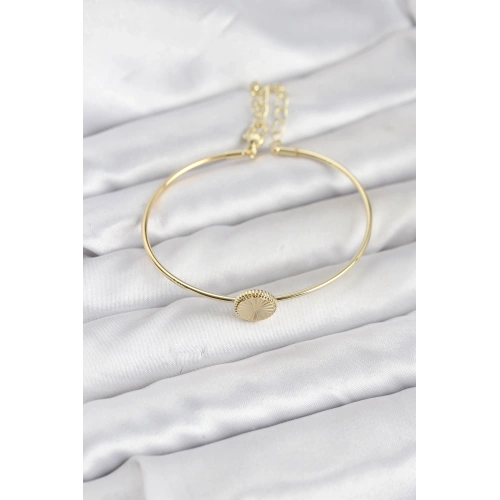 BFS Gold Renk Pirinç Model Kadın Bileklik