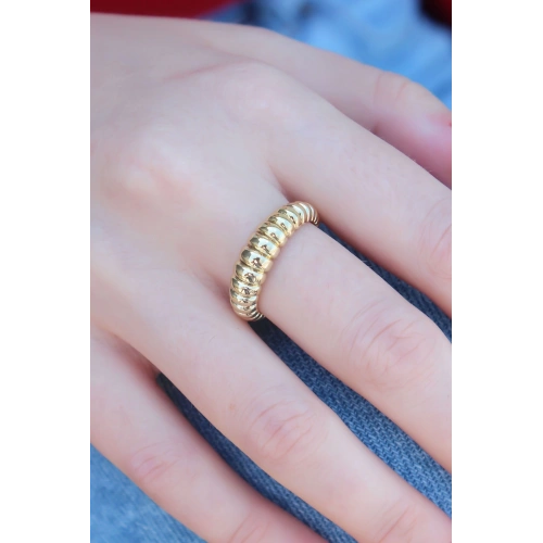 BFS Gold Renk Sarmal Model Kadın Yüzük