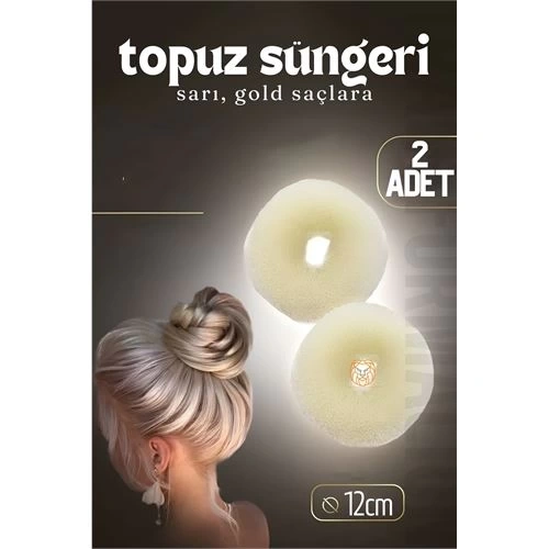 BFS Gold Saç Topuz Süngeri 2 ADET 12 CM Çap 5 cm Kalınlık