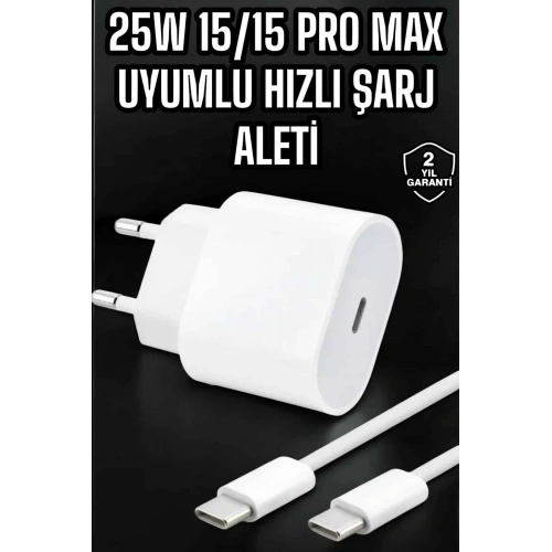 BFS Güç Adaptörü ve Kablosu Şarj Aleti 15/15 Pro Max Uyumlu Hızlı Şarj