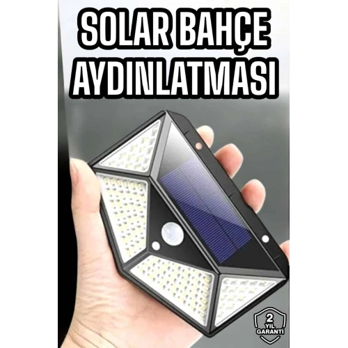 BFS Güneş Enerjili Bahçe Aydınlatma Lambası Solar 100 Led Lamba