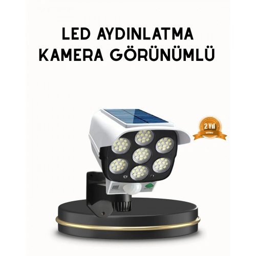 BFS Güneş Paneliyle Şarj Olan Hareket Sensörlü Dış Mekan Güvenlik Lambası Ayarlanabilir