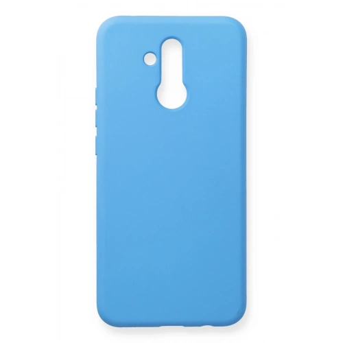 BFS  Huawei Mate 20 Lite Kılıf Nano içi Kadife Silikon - Mavi