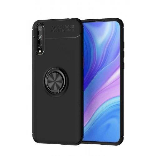 BFS  Huawei P Smart S Kılıf Range Yüzüklü Silikon - Siyah