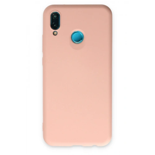 BFS  Huawei P20 Lite Kılıf Nano içi Kadife Silikon - Pudra