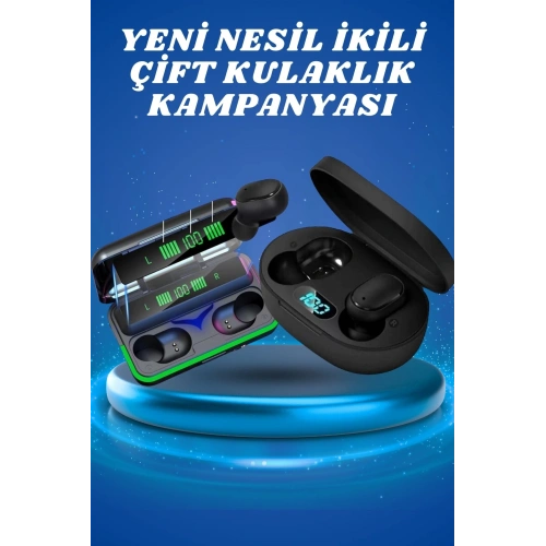 BFS İkili Bluetooth Kulaklık Dijital Göstergeli Uzun Pil Ömrü Yüksek Ses Kaliteli