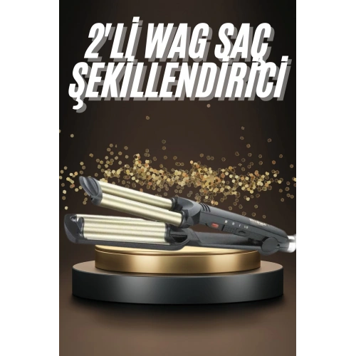 BFS İkili Wag Maşa Saç Şekillendirici Seramik Kaplama Isı Ayarlı
