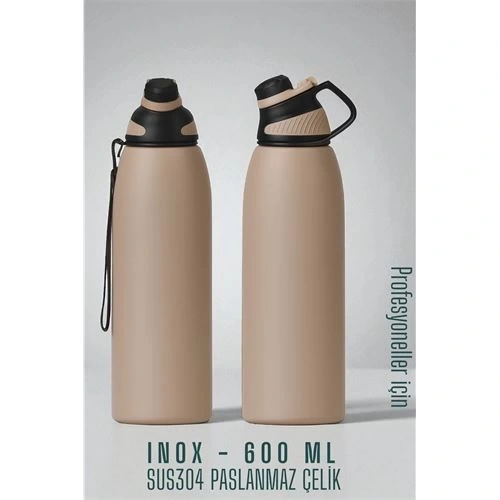 BFS  Inox Çelik Termos - 600 ml  SUS304 Çelik Termos Profesyonel PUDRA