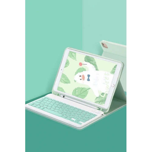 BFS  iPad Pro 11 (2022) Kılıf KC01 Smart Klavyeli Tablet Kılıfı - Açık Yeşil