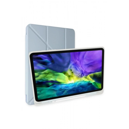 BFS  iPad Pro 12.9 (2021) Kılıf Kalemlikli Mars Tablet Kılıfı - Mavi