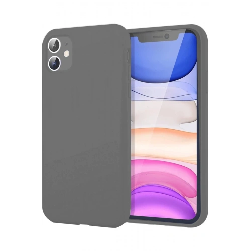 BFS  iPhone 11 Kılıf First Silikon - Gri